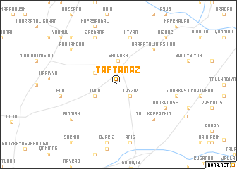 map of Taftanāz