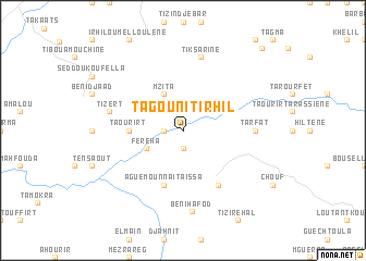 map of Tagounit Irhil