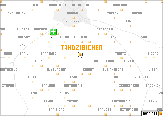 map of Tahdzibichén