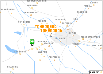 map of Ţāherābād