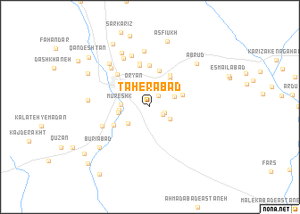map of Ţāherābād
