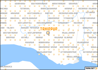 map of Tāhirpur