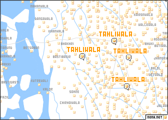 map of Tāhlīwāla