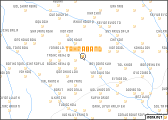 map of Ţahrāband