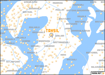 map of Tāhsil