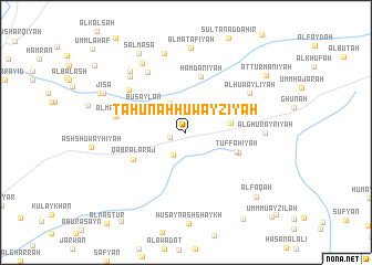 map of Ţāḩūnah Ḩuwayzīyah