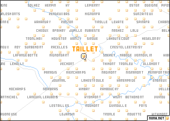 map of Taillet