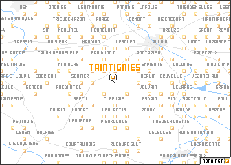 map of Taintignies