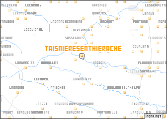 map of Taisnières-en-Thiérache