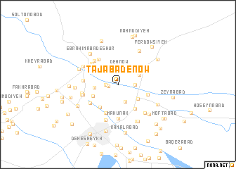 map of Tājābād-e Now