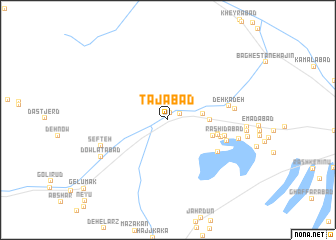 map of Tājābād