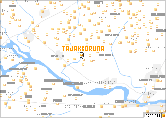 map of Tājak Korūna