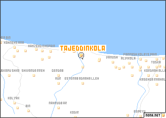 map of Tāj ed Dīn Kolā