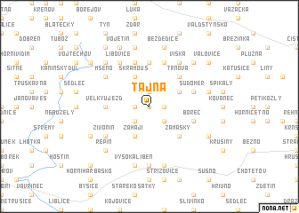 map of Tajná