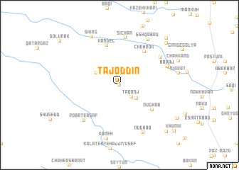 map of Tāj od Dīn