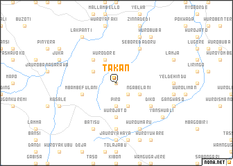 map of Takan