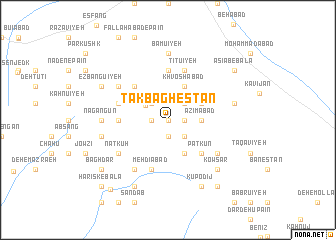 map of Tak Bāghestān