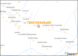 map of Takht-e Khvājeh