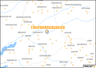 map of Takra Mangouakro