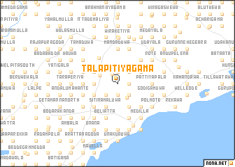map of Talapitiyagama