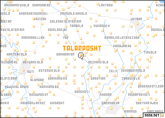 map of Tālār Posht