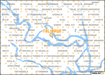 map of Tālibpur