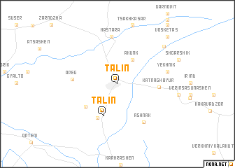 map of Tʼalin