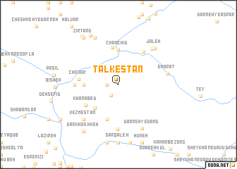 map of Talkestān