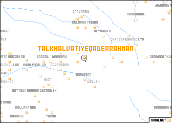 map of Tal Khalvatī-ye Qāder Raḩmān