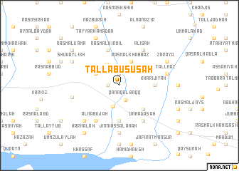 map of Tall Abū Sūsah