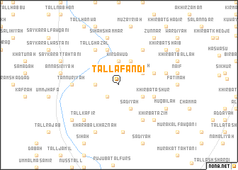 map of Tall Afandī