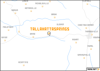 map of Tallahatta Springs