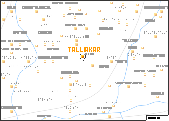 map of Tall ‘Akār