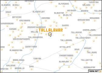 map of Tall al A‘war