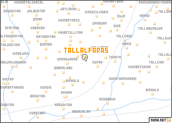 map of Tall al Faras