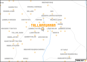 map of Tall ar Rummān