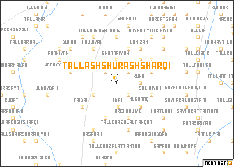 map of Tall ash Shūr ash Sharqī