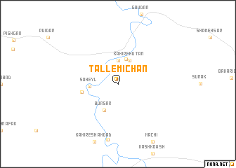 map of Tall-e Mīchān