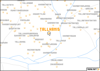 map of Tall Ḩamīs