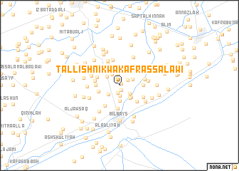 map of Tall Ishnīk wa Kafr as Salāwī