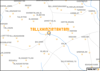 map of Tall Khinzīr Taḩtānī