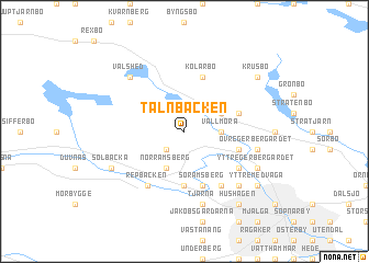 map of Tälnbäcken