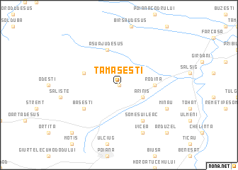 map of Tămăşeşti