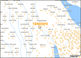 map of Tamekofe