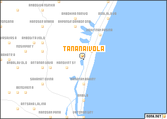 map of Tanana-Ivola