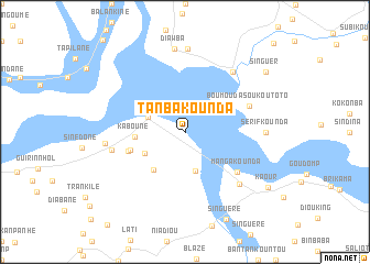 map of Tanbakounda