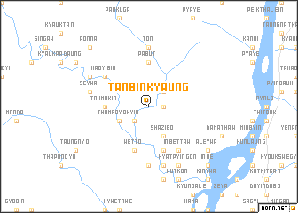 map of Tanbinkyaung