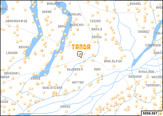 map of Tānda