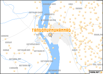 map of Tando nūr Muhammad