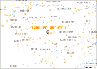 map of Tandūreh Poshteh